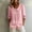 Pink, variant on Dpjklzsn Women's Cotton Blend Short Puff-Sleeve Peter Pan Collar Button-Front Blouse
