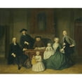 thumbnail image 2 of Tibout Regters 14x12 Gold Ornate Wood Frame and Double Matted Museum Art Print Titled - Portrait of the Brak Family, Amsterdam Mennonites (1752), 2 of 4
