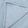 thumbnail image 3 of safuny Savings Women's Dress Lapel Solid Color Plus Size Dressy Loose Short Sleeve Buttons Denim Jacket Jean Long Dresses Comfy Casual For Mujer Elegante Blue XL, 3 of 4
