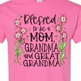 thumbnail image 4 of Inktastic Blessed to Be a Mom, Grandma, and Great Grandma Pink Flowers T-Shirt, 4 of 5