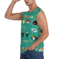 thumbnail image 3 of Bixox Men's Cute Sushi Printed Shirt Sleeveless Fitness Tank Top-Small, 3 of 7