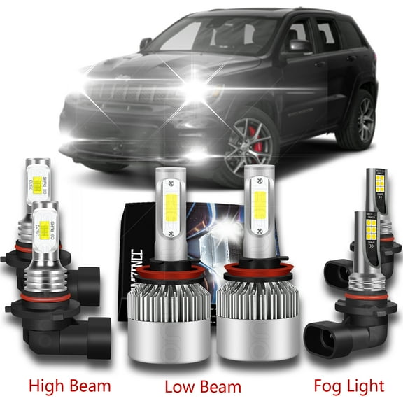 For Ford F-150 2015 2016 2018 2019 2020 LED Headlight Bulbs Kit High/low Beam   Fog Light 6pcs