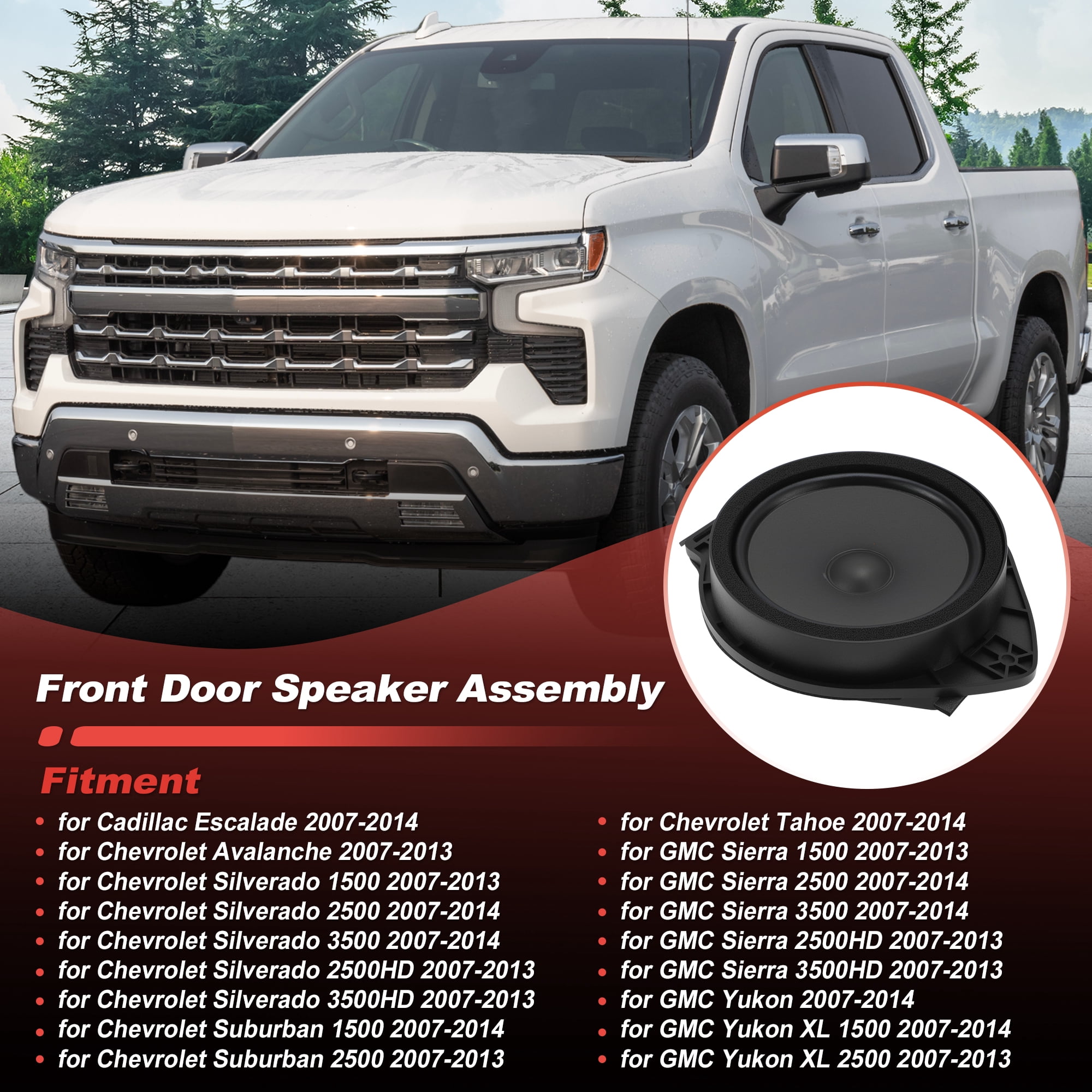 Unique Bargains 25852236 Front Door Speaker Assembly for Chevrolet Silverado