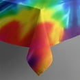 thumbnail image 3 of Rainbow Tie Dye Mandala Pattern Rectangle Tablecloth 60"x84",Waterproof Polyester Rectangle Table Cloth, Wipeable Spillproof Polyester Tablecloth for Dining, Camping, Indoor and Outdoor, 3 of 5
