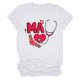 thumbnail image 4 of Camisetas con estampado de letras y cuello redondo de verano para mujer, blusas femeninas cómodas y elegantes, Tops OAVQHLG3B Store  lin121212, 4 of 5