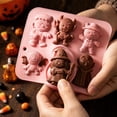 thumbnail image 5 of Halloween Shape Chocolate Baking Cake Mold, Silicone Non-Stick Pan for Muffin Cupcake & Jelly, Spooky Skull Pumpkin Ghost Design for Party Dessert, 5 of 7