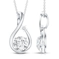 thumbnail image 3 of Rosec Jewels Lab Grown Diamond Teardrop Necklace with Star (EF-VS Grade) Ready to Gift for Valentines Day, 925 Sterling Silver, 3 of 6