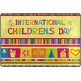 thumbnail image 5 of SKYSONIC Area Rug Carpet Happy Children's Day Doormat for Hardwood Floor Entrance Living Room Bedroom 24x36 Inch, 5 of 6