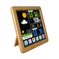 thumbnail image 1 of Bearachild Estación meteorológica inalámbrica LED con Sensor para exteriores, pantalla táctil, reloj de montaje en mesa, termómetro para guardería, Accesorios para electrodomésticos Madera Bearachild HA010543-01B, 1 of 6