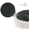 thumbnail image 4 of Lit pour Animal Rond en Forme de Beigne de 23,6 Pouces, Moelleux, Lit pour Chien Anti-Anxiété Lavable avec Dessous Antidérapant pour Chiot et Chatons, 4 of 7