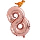 thumbnail image 5 of Números Grandes 0-9 Decoraciones de La de Cumpleaños Helio Lámina Mylar Big Number Globo Número Digital 8, 5 of 6