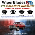 thumbnail image 2 of 2003 Chevrolet Blazer Beam Wiper Blades Wipers w/1yr Warranty (Set of 3) w/Rear Wiper, 2 of 5