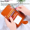 thumbnail image 6 of Simple Design Leather Wallet Foldable Money Change Storage Purse Party Credit Debit Card Holder Zipper Closure Bag Black, 6 of 11