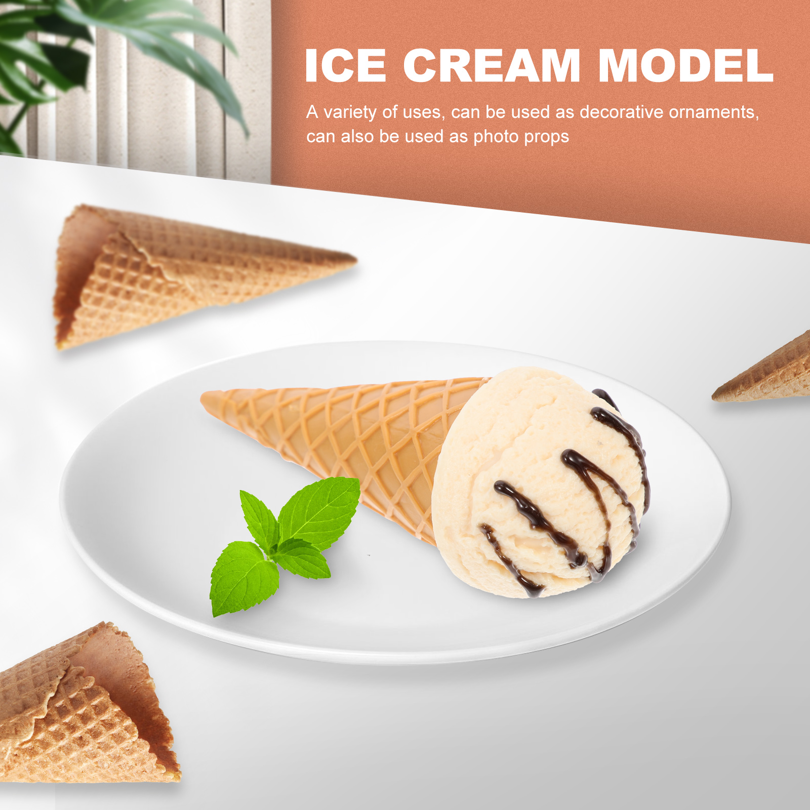 Ice Cream Toy Ice Cream Cone Toy Simulation Ice Cream Model Artificial