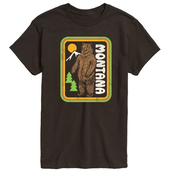 Instant Message - Montana Bear Badge - Men's Short Sleeve Graphic T-Shirt