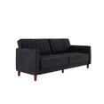 thumbnail image 3 of DHP Ivana Tufted Futon and Upholstered Sofa Sleeper Bed in Black Velvet, 3 of 5