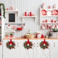 thumbnail image 5 of Christmas Wreaths for Front Door,Mr. Christmas Wreath,Artificial Small Wreaths with Velvet Bow & Red Berries for Cabinets Kitchen,Window,Farmhouse Wall Xmas Decor,1 PC, 5 of 7
