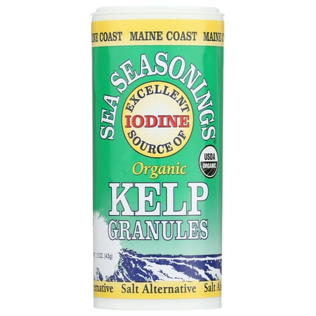 Maine Coast Organic Sea Seasonings, Kelp Granules Salt Alternative, 1.05 oz Shaker