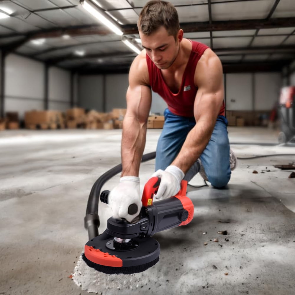 AIHOME Concrete Grinder Machine Multifunctional Floor Sander Double Grip Cement Grinder with Dust Shroud Flexible Angle Grinder Kit for Wall Sanding handy