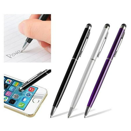 Insten 3pcs 2-in-1 Touch Screen Stylus Ballpoint Pen For Universal Phone Tablet for iPhone 6S 6 Plus 5.5