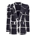 thumbnail image 4 of Vedolay Womens Fall Tops Suit Jackets for Women Casual Blazers Long Sleeve Oversized Business Lapel Collar Jacket,Black S, 4 of 4