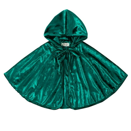 

Yuanyu Toddler Kids Lace Up Hooded Cape Christmas Halloween Festival Cospaly Cloak