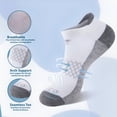 thumbnail image 2 of COOPLUS Women's Athletic Ankle Socks Women's Sock Size 9-11 Female Cushioned Color Socks 6 Pairs, 2 of 9