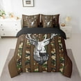 thumbnail image 2 of jejeloiu Jungle Deer Elk 7 Pieces Bedding Comforter Set,Brown Camo Camouflage Full Bedding Set,Rustic Farmhouse Cabin Fitted Sheet Flat Sheet For Teens,Super Cozy Room Decor Reversible, 2 of 8