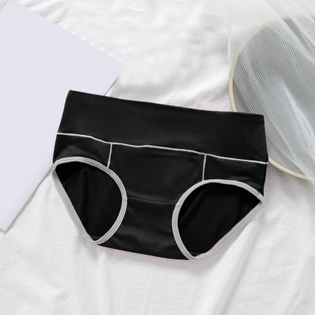 

MRULIC panties for women Underpants Patchwork Color Underwear Panties Bikini Solid Womens Briefs Knickers Black + XXL