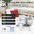 thumbnail image 2 of RIZZARI 5 L Stainless Steel Pet Water Fountain Set with Filter & Water Bottle, 2 of 7
