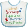 thumbnail image 3 of Inktastic Awesome Like My Grandpa Boys or Girls Baby Bib, 3 of 4