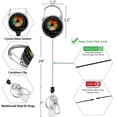 thumbnail image 2 of ID Badge Holder with Breakaway Lanyard, Retractable Badge Reel Clip, Lanyards for Hard Vertical ID Card Holders for Office, School, Teachers, - Rainbow Daisy, 2 of 6