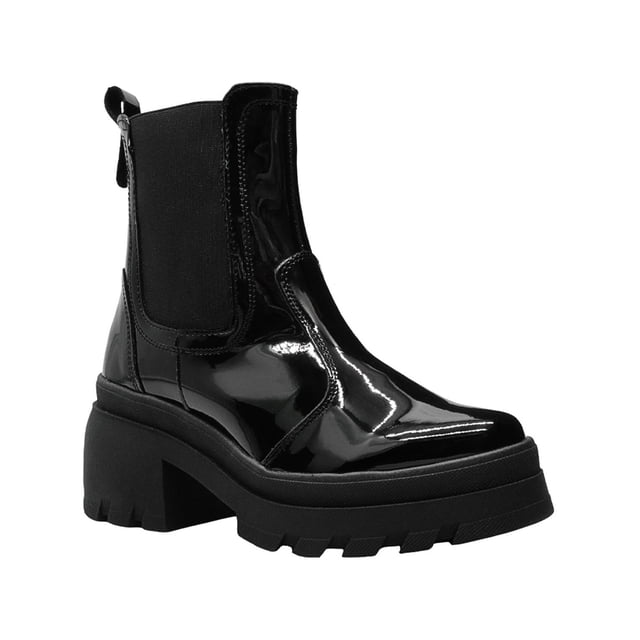 Bota Chelsea Para Mujer Greenlove Super Comodas Charol Negro negro 22.5