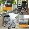thumbnail image 7 of NAIZEA Zero Gravity Chair with Removable Cushion and Cup Holder Black, 7 of 7