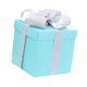 thumbnail image 1 of Caja de regalo de 7,87 x 7,87 x 7,87 pulgadas, ideal para fiestas, fácil de montar, cuadrada, con cinta para el Día de la Madre, graduación, boda. Azul, 1 of 8