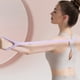 thumbnail image 4 of Banda de resistencia elástica | Cuerda de silicona en forma de ocho | Estiramiento de hombros y cuello | Correa de ejercicio de yoga de alta elasticidad | 18.1x4.5 pulgadas | 15/25/35 libras, 4 of 5