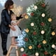 thumbnail image 5 of Adornos Navideños de Terciopelo Xiying (Paquete de 12), Bolas de Tela Festivas con Lazo para Colgar, Ideales para Decorar Árboles, Coronas y Guirnaldas Navideñas., 5 of 6