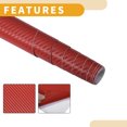 thumbnail image 6 of Red 3D Carbon Fiber Car Wrap Film 15ft x 5ft Vinyl Wrap Cover 5.5mil 1 Pc Universal, 6 of 7