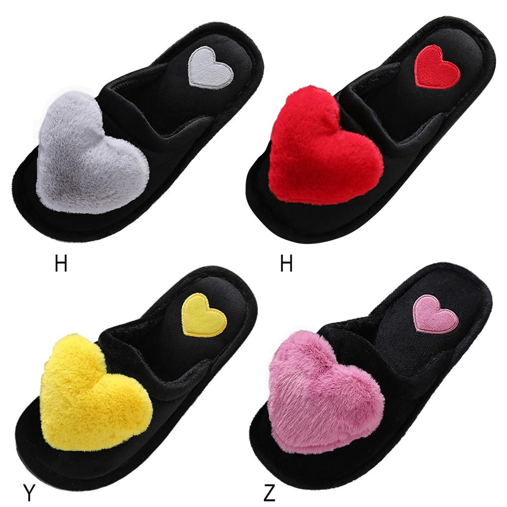 Fashion Women Men Home Indoor Slippers Winter Warm Plush Slipper Shoes Solid 