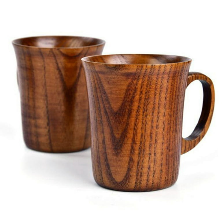 Hesroicy Home Wooden Cup With Handle Coffee Mug For Drinking Tea Office  Espresso Water 