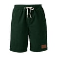thumbnail image 7 of VV AVEORS Mens Corduroy Shorts Casual Elastic Waistband Big And Tall Shorts Solid Color Lightweight Work Short With Pockets Dark Green 3XL, 7 of 7