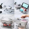 thumbnail image 5 of FENGGUIQU 1Pc Lightweight Silver Makeup Storage Bag Travel Cosmetic Organizer with Handle, 5 of 8