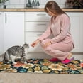 thumbnail image 3 of Pioneer Flower Floral Print Pattern Kitchen Rugs Sets Of 2,Anti Fatigue Kitchen Mat Rugs Non Slip Washable,Decorative Kitchen Floor Mats for Kitchen,Sink,Laundry,17"x30"+17"x47", 3 of 7