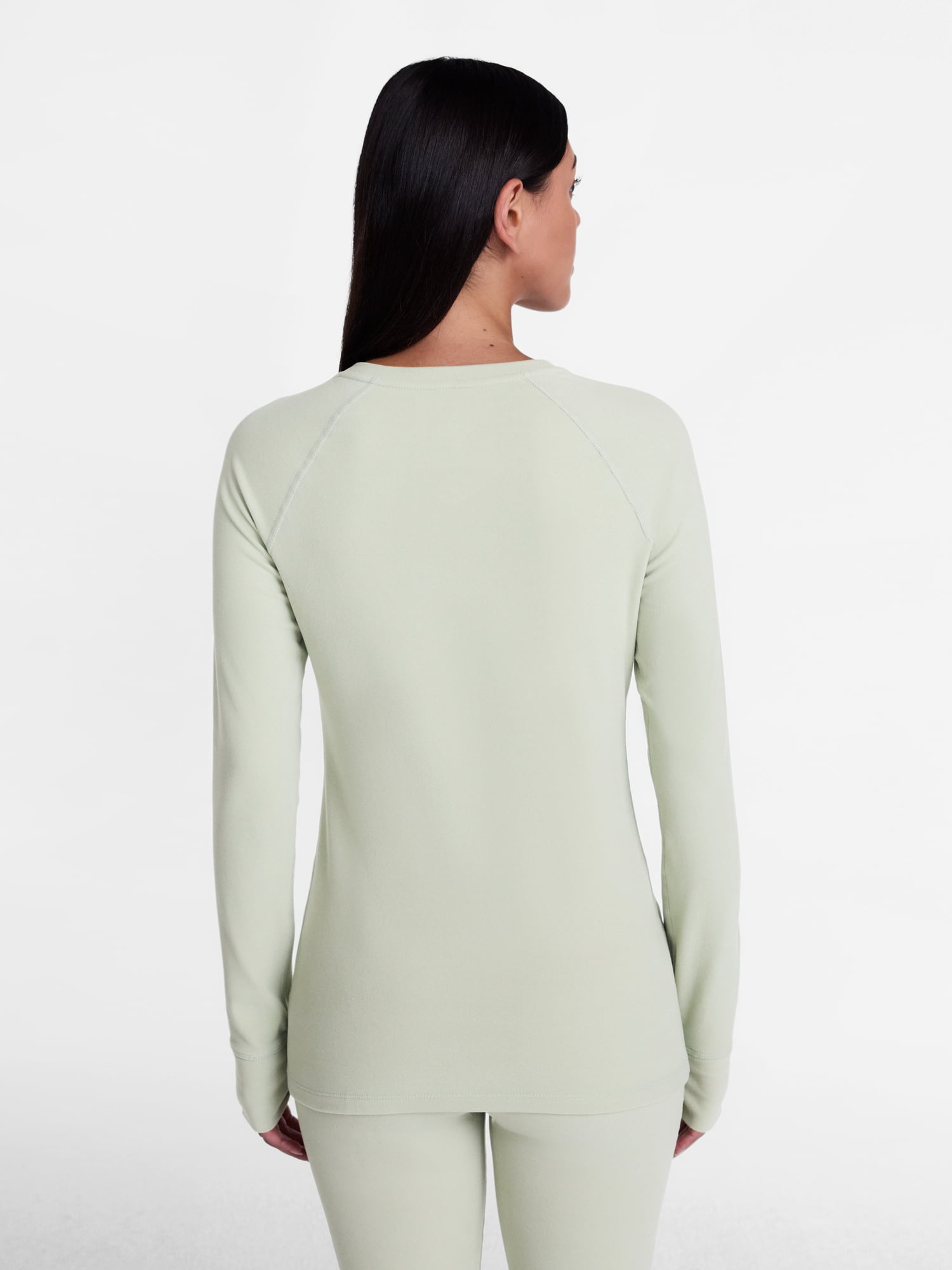 ClimateRight by Cuddl Duds Women’s Warmest Therma Suede Long Sleeve V Neck Thermal Base Layer Top, Sizes XS to 4X