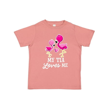 

Inktastic My Tia Loves Me with Two Flamingos Gift Toddler Boy or Toddler Girl T-Shirt