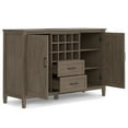 thumbnail image 6 of Simpli Home Ela SOLID WOOD and Pine 54 inch x 18 inch Rectangle Transitional Sideboard with Wine Storage in Smoky Brown, 6 of 11
