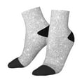 thumbnail image 2 of Bingfone Silver Glitter Design Patterned Men'S Women'S Casual Cotton Socks, 2 of 9