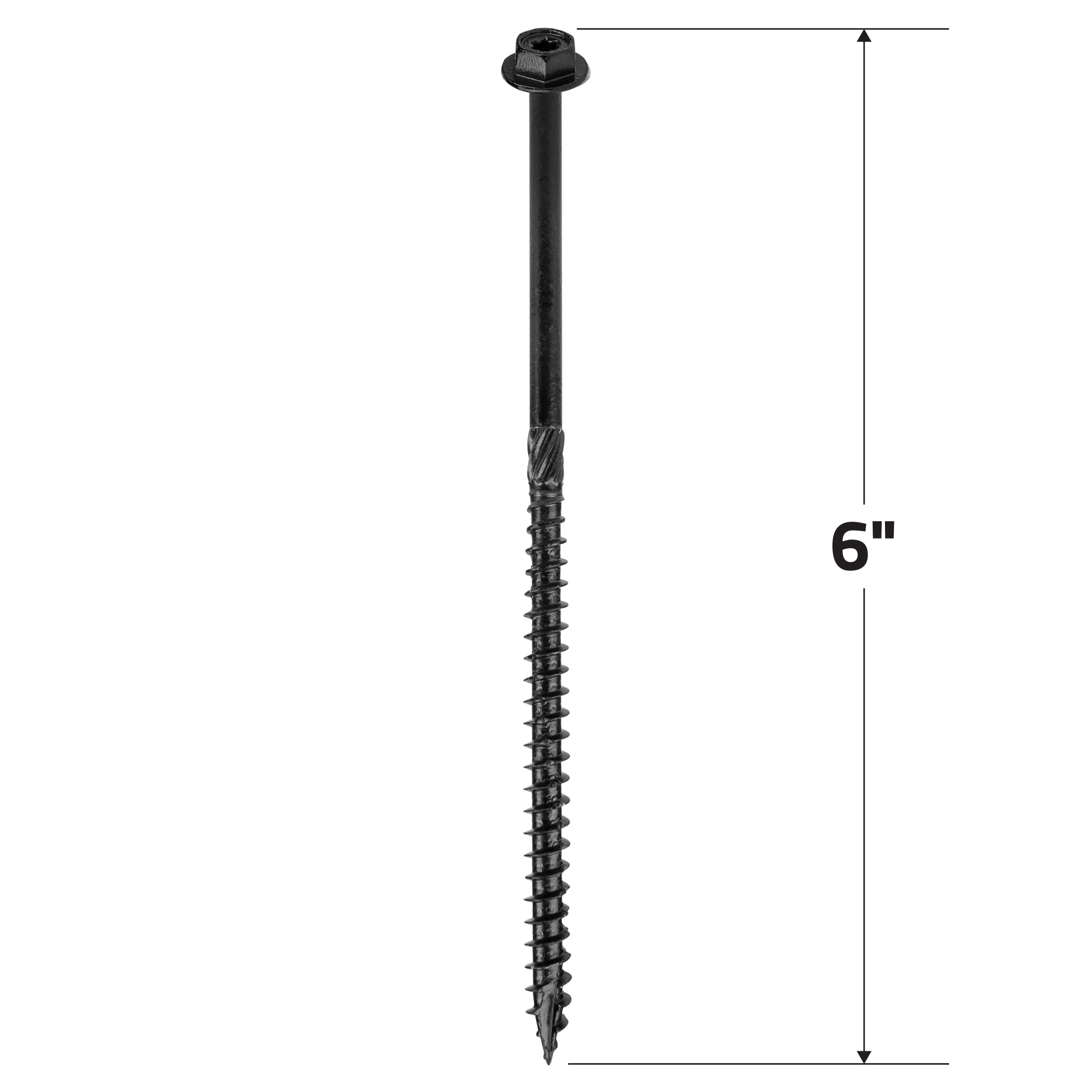 Grip-Rite 5/16 x 6 in. Structural Screw Dual Drive/Hex Washer Head 25CT
