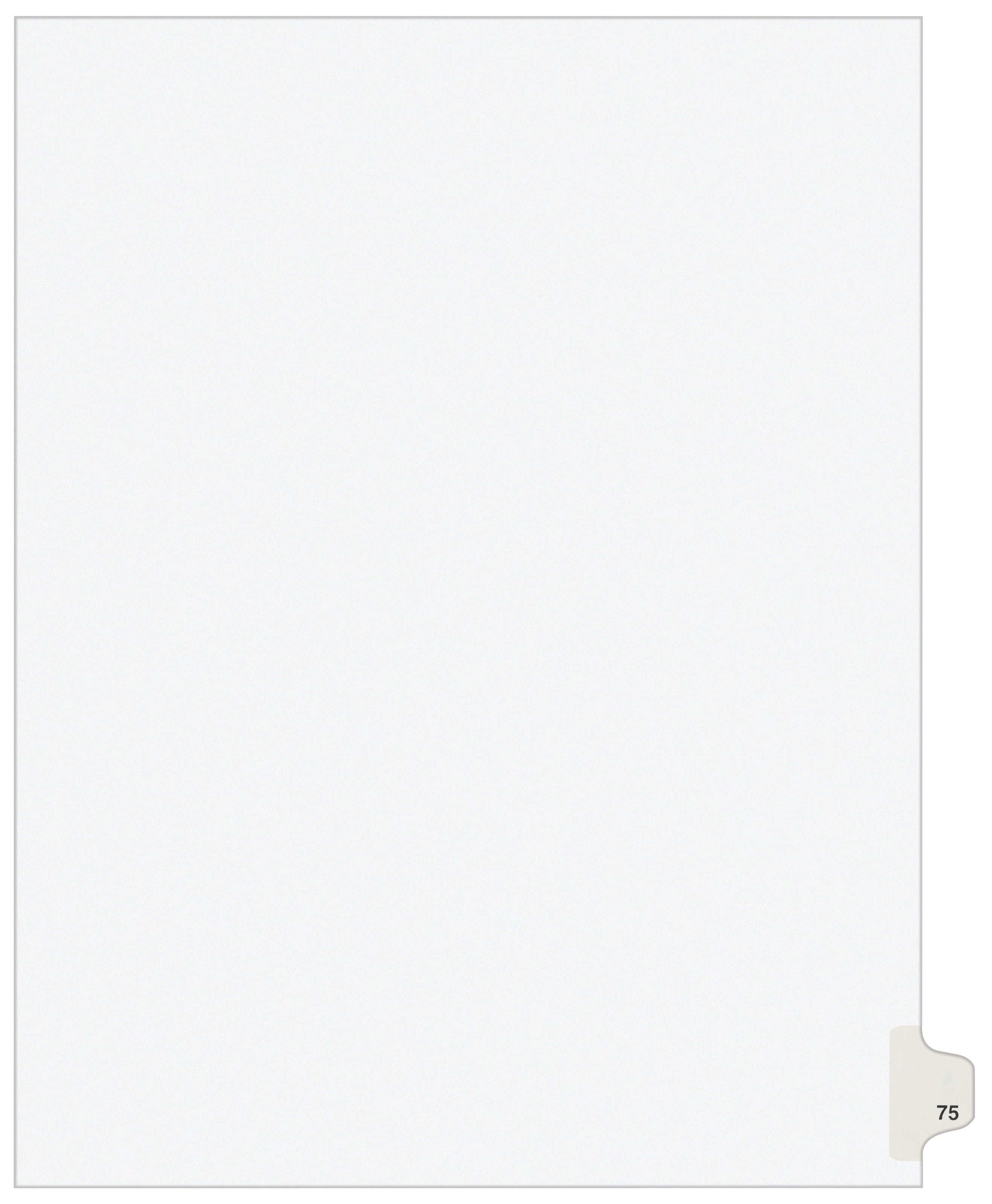 Avery Individual Legal Dividers Avery Style, Letter Size, Side Tab #75 (1075)
