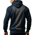 thumbnail image 5 of SGFCWSX Mens 1/4 Zip Pullover Fleece Hoodie Men with Pocket Athletic Warm Hooded Sweatshirt Navy Size S, 5 of 9